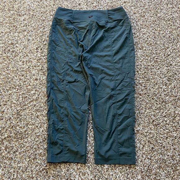 Prana Koen Capri Women's L Grey Blue Standard Fit Crop Mid Rise Soft Waistband - Picture 5 of 12